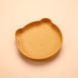 Assiette en silicone en forme d'ours avec ventouse antidérapante, sans BPA, pour l'alimentation et l'apprentissage des tout-petits - Product Image 6
