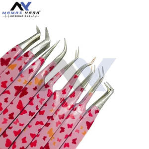 Nouvelle collection de pincettes de conception enduites de papier avec pince à cils en acier inoxydable de marque privée pour l'extension des cils - Product Image 6