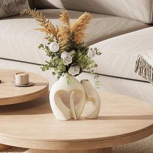 Premium Transparent Glossy <b>Ceramic</b> <b>Vase</b> with Modern Farmhouse Design Handmade Eco-Friendly Tabletop <b>Vase</b> for Luxury Home Decor - Product Image 1