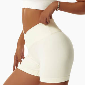 Pantalones cortos de yoga con logotipo personalizado para mujer, pantalones cortos de yoga push up para mujer, pantalones cortos de yoga con bolsillo para entrenamiento físico para mujer - Product Image 4