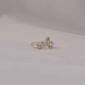 Five Stone Marquise, Radiant and Pear Cut Lab Grown Diamond Unique Birthday/Anniversary Gift Ring in 18kt <b>Solid</b> Gold New Design - Product Image 4