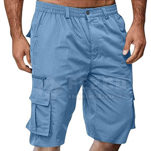 New Arrival Private Label Men's Casual Cotton <b>Cargo</b> Shorts Elastic Waist High Quality Breathable Quick Dry OEM Service Wholesale - Product Image 1