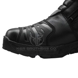 High Ankle Breathable Winter Motorbike Shoes with Reinforced <b>Toe</b> <b>Cap</b> Anti-Crash Design Customizable Leather Racing Shoes - Product Image 5