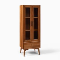 Mueble de baño de madera con vidrio y almacenamiento para el hogar y el Gabinete de baño del hotel Estilo de mediados de siglo