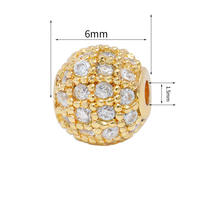 Perles rondes de 6 mm, perles d'espacement, composants de bijoux, pièces pour boucles d'oreilles, fournitures de fabrication de bijoux, breloques pour la création de bijoux