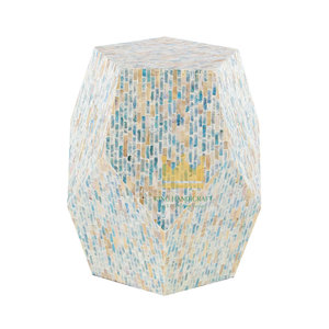 โต๊ะเน้นลายแม่มุกหลากสี16 "x 16" x 19 "สำหรับห้องนั่งเล่นบ้านขายส่ง - Product Image 3