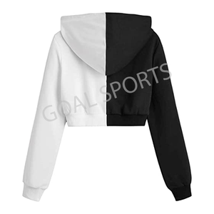 Sweat à capuche femme personnalisable Crop Top respirant polaire panneau latéral sublimation dernier logo design à capuche du Pakistan - Product Image 5