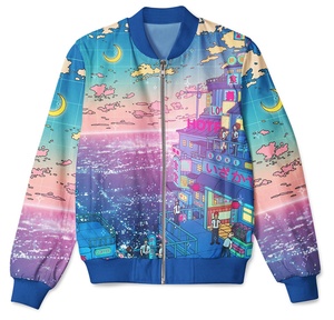 Casual invierno otoño béisbol impreso bombardero chaqueta calle prendas de vestir suelta bombardero chaqueta Mujer - Product Image 5