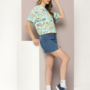 T-shirts décontractés pour femmes, couleur unie, sublimation, vêtements d'été, fabriqués au Pakistan. - Product Image 4