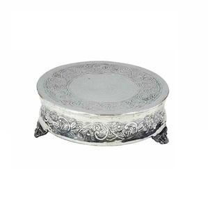 High Quality Round Metal Cake <b>Stand</b> with Attractive Hammered Design New <b>Cupcakes</b> Pastry Platter Display Tabletop Plate - Product Image 4