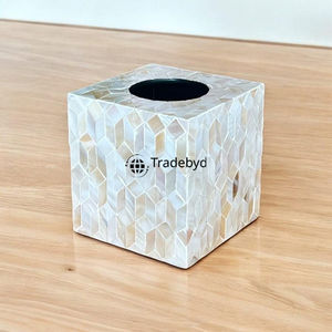 Caja de pañuelos de lujo con incrustaciones de madera, soporte de pañuelos de diseño para el hogar, hoteles y regalos Tradebyd - Product Image 6