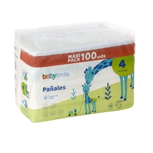 Couches Bébé Taille 4 (8-15 kg) BabySmile 100 Unités - Product Image 5
