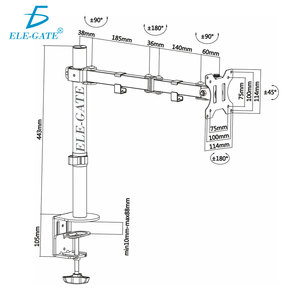 Supporto per Schermo Verticale da 19 a 32 Pollici con Angolo di Inclinazione di 90 Gradi, Nuovo Prodotto in Stock - Product Image 2