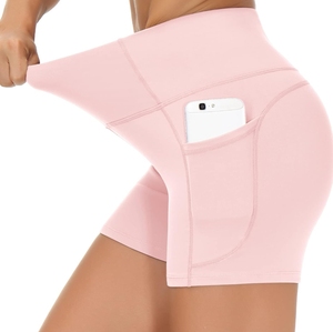2025 pantalones cortos de Yoga para gimnasio de cintura alta para mujer, mallas ajustadas sin costuras, pantalones de Yoga para correr, mallas medias elásticas - Product Image 2