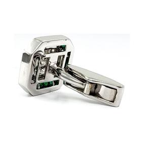 Proveedor de Hong Kong, Joyería de la Mejor Calidad, Oro Amarillo de 18K, Esmeralda Colombiana, Diamante, Gemelos de Boda y Compromiso, Regalo - Product Image 3