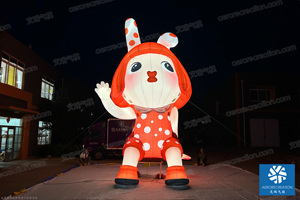 Aero <span class=keywords><strong>Superior</strong></span> tùy chỉnh Inflatable linh vật nhân vật Thỏ trang trí ngoài trời khổng lồ tùy chỉnh Inflatable phim hoạt hình linh vật - Product Image 4