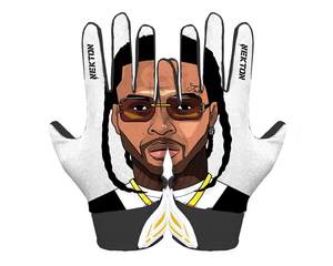 Guantes de Fútbol Americano Personalizados con Palma de Alta Adherencia, Cuero Sintético, Diseño Personalizado Sublimado en la Parte Posterior para Receptores - Product Image 2