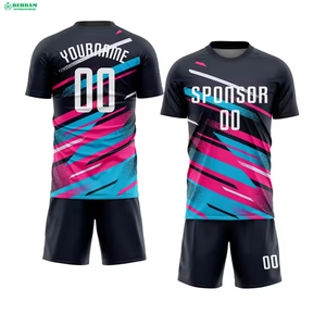 Camisetas de Fútbol para Hombre, Camiseta de Fútbol de Manga Corta, Pantalones Cortos de Fútbol, Sublimados Personalizados, Transpirables, de Secado Rápido, 100% Poliéster - Product Image 3