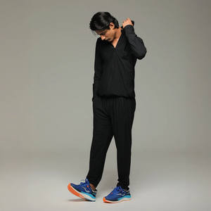 Survêtement en nylon décontracté à capuche d'hiver de haute qualité pour tenue de sport unisexe avec design solide imprimé et tissu à séchage rapide - Product Image 6