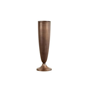 Jarrón Trompeta de Metal Moderno Más Vendido, Acabado Bronce, Centro de Mesa Alto para Bodas y Decoración del Hogar a un Precio Razonable - Product Image 1