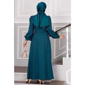 Robe Hijab avec perles Petrol - Product Image 2