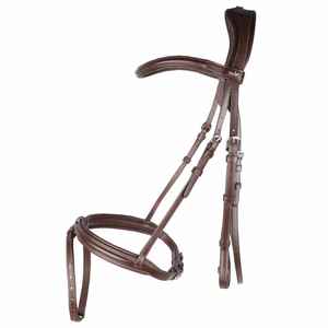 La bride dispose d'une muserolle rembourrée et anatomique Meilleure nouvelle bride anatomique Bride anatomique en cuir de cheval Conception anatomique - Product Image 3