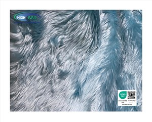 Tela de Punto de Pelo Largo Azul Ártico 30/35mm de Peso Medio para Abrigos, Bolsos, Juguetes de Peluche y Textiles para el Hogar - Product Image 6