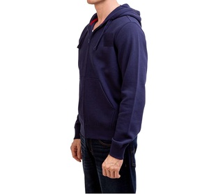 Sweat à capuche coupe-vent de luxe avec logo personnalisé OEM pour hommes Vêtements d'extérieur à fermeture éclair avec col à capuche Motif solide pour la saison d'automne Vente en gros - Product Image 2