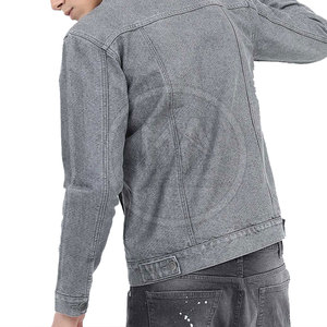 Veste en jean d'hiver pour homme en coton 100% respirant avec logo sur le devant, haute qualité, best-seller - Product Image 4