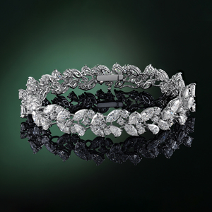 Exquisita pulsera de diamantes cultivados en laboratorio de marquesa de lujo a la moda, oro sólido de 14K para ropa de boda de mujer, alta joyería de moda OEM - Product Image 2