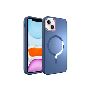 Netzy Sierra Blue SAFA Style Case for iPhone 13 for MagSafe Compatible Silicone Wireless Charging Cover - Product Image 1