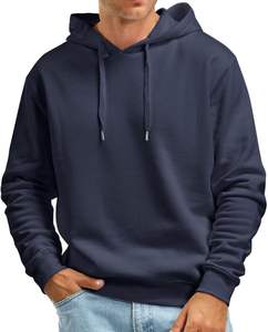 Sudadera con capucha de invierno con logotipo personalizado de gran tamaño en blanco de algodón con bolsillo de canguro para hombres cómoda y transpirable de gran tamaño - Product Image 2