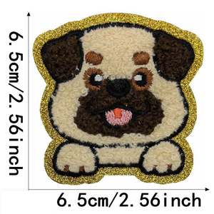 Patchs en chenille brodés personnalisés 2026, animaux, 3D, à repasser, prix bas, patchs en feutre à paillettes pour vêtements, logo - Product Image 3