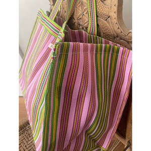 Recycled <b>Nylon</b> Bohemian Candy Pattern Large Size Beach <b>Tote</b> Fiesta Open Closure Portable with Letter Decoration for Summer - Product Image 3