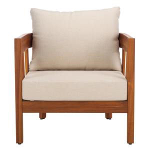Sillas de comedor de madera de teca maciza con forro de espuma gruesa y tela suave a precio económico. - Product Image 1
