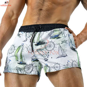 Precio bajo Verano Logotipo personalizado Imprimir Hombres Verano Color sólido Playa Deportes Pantalones cortos Hombres Pantalones cortos de baño Hombres - Product Image 6