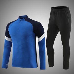 Media cremallera con logotipos personalizados para hombres y niños de alta calidad 2024, chándal barato de manga larga para equipo de entrenamiento de fútbol - Product Image 2