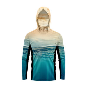 Sweat-shirts de pêche à sublimation de logo en gros, chemises de protection UV pour hommes, 2026, légers, rafraîchissants, à séchage rapide, sweat-shirt de pêche - Product Image 1