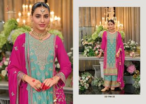 Nouveau 2024 dernière tenue de créateur Style moderne meilleur costume lourd Chinon Salwar & Dupatta avec fabrication de travaux de broderie de Surat - Product Image 2