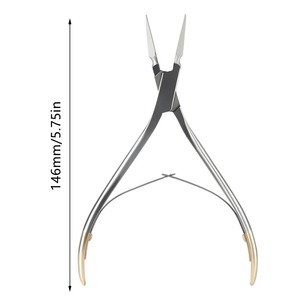 Fórceps para Extracción de Restos de Raíz Dental - Alicates para Remover Fragmentos de Punta de Raíz, Herramienta Atraumática Recta y Curva de Mínima Invasión - Product Image 1