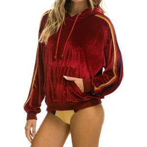 Sudadera Clásica de Terciopelo, Estilo Informal, con Capucha, Personalizable, de Alta Calidad, Estilo Urbano, Casual, Unisex, Estilo Y2K - Product Image 5