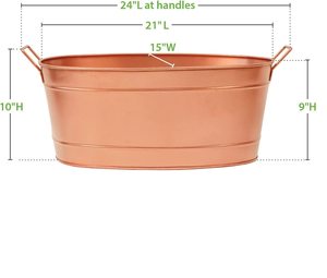 Vintage Beverage <b>Tub</b> Rustic <b>Metal</b> Ice Bucket Outdoor Party Beverage <b>Tub</b> Wedding Beverage <b>Tub</b> Home Bar Ice Bucket - Product Image 6