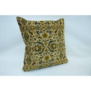 28X28นิ้วสีเบจ Paisley หมอนขนสัตว์เย็บปะติดปะต่อกันหมอนอิงสไตล์ Kantha ด้วยเทคนิคการทอและรูปแบบวินเทจ - Product Image 2