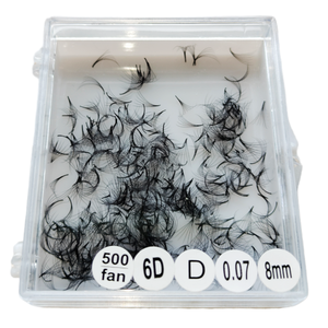 Extensiones de Pestañas de Pelo Sintético de Alta Calidad Nhu Y NY6D 6D, Volumen 6D, Longitud de 8-15 mm, Hechas a Mano, Fácil Aplicación, Empaque a Granel - Product Image 4