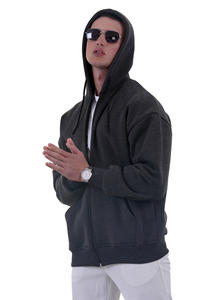 Sweat à capuche personnalisé pour homme, imprimé numérique, brodé, en tissu éponge 100 % coton respirant, avec poches zippées et épaules tombantes, idéal pour l'automne - Product Image 6