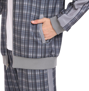 Hommes décontracté athlétique 2 pièces fermeture éclair complète entraînement vêtements de sport motif solide hiver course Jogging survêtements respirant - Product Image 4