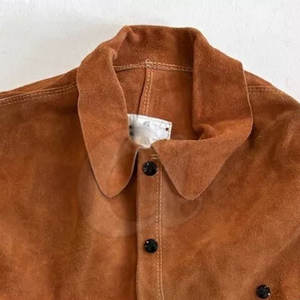 Mangas de capa de soldadura de cuero personalizadas de Color sólido Mangas de capa de soldadura largas cómodas Nuevo estilo Soldadura larga personalizable - Product Image 4