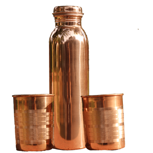 Factory Sales Home Kitchen Tabletop Custom Design <b>Metal</b> Copper <b>Water</b> <b>Bottle</b> Best Quality Material - Product Image 1