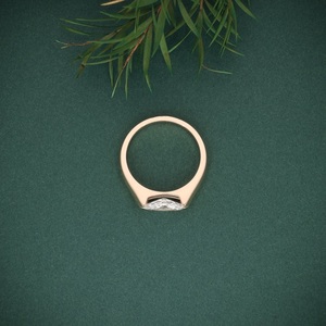 14K Or Réel IGI Certifié 1.01CT Marquise Cut Lab Grown Diamond Bijoux Personnalisés Bagues de Fiançailles de Mariage Unisexe - Product Image 3