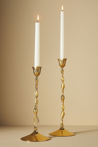 Bougeoir décoratif en laiton pour décoration intérieure classique, dîner romantique aux chandelles et table de mariage élégante - Product Image 6